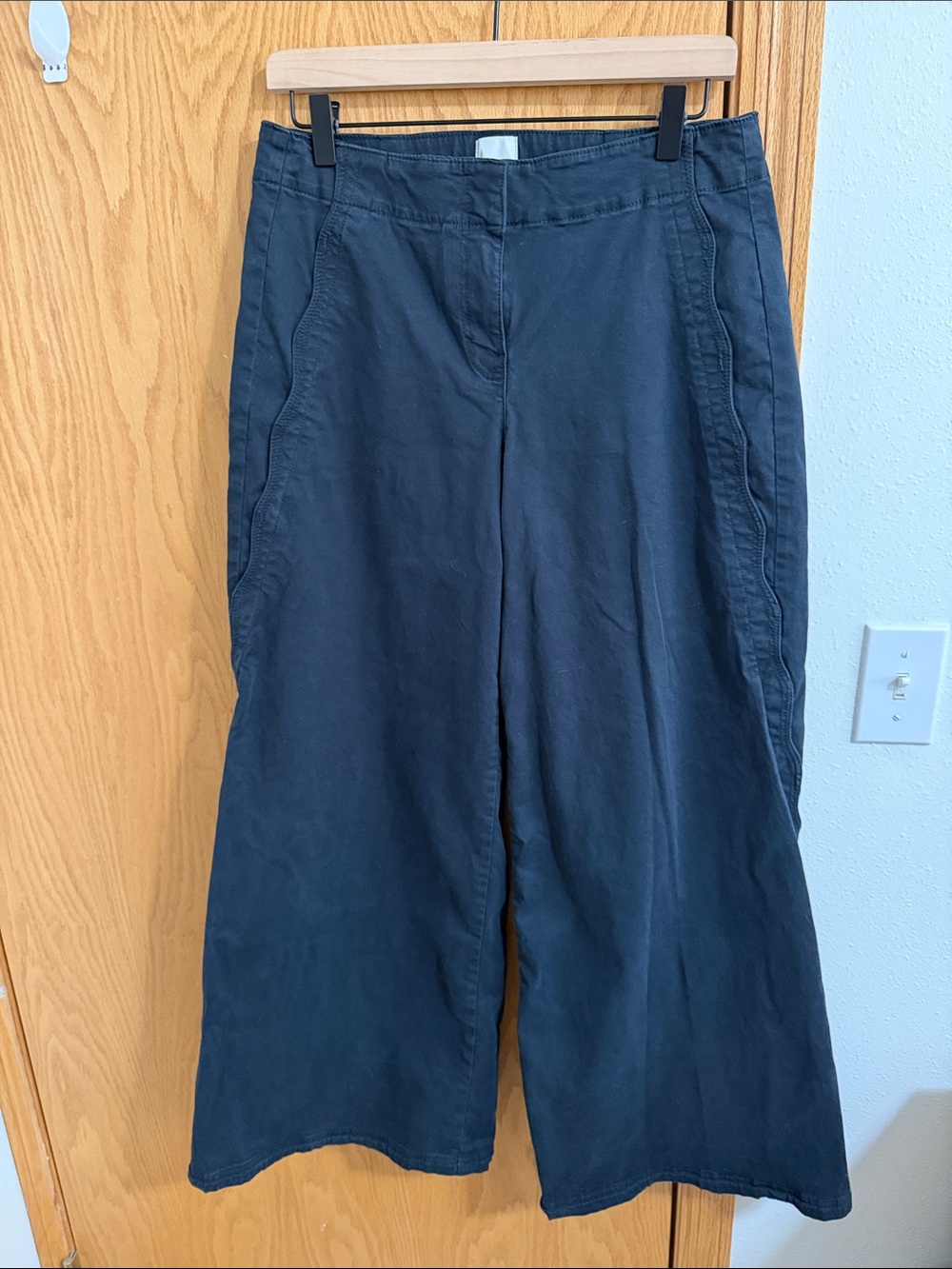 Anthropologie Maeve W/ WAVE Wide-Leg Pants in Black